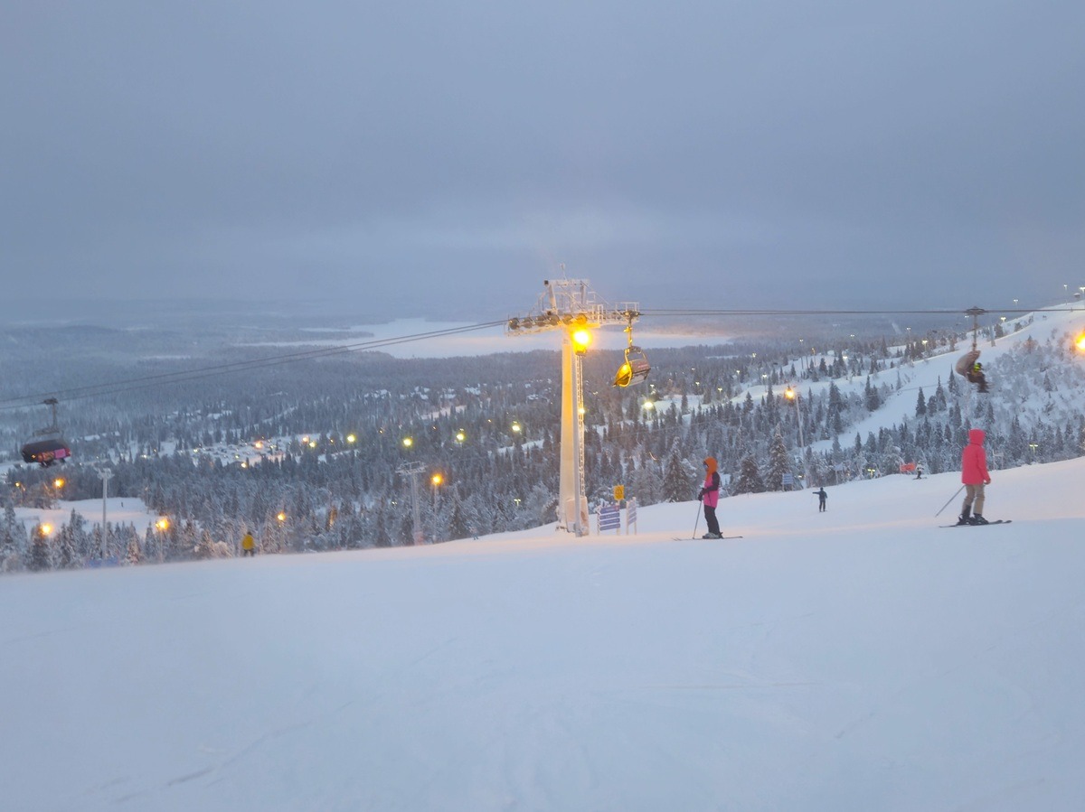 skien in ruka, lapland