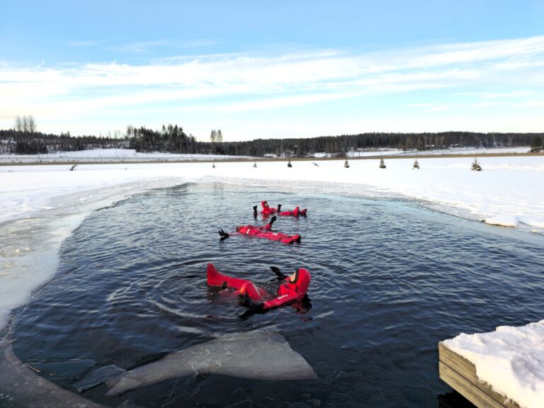 ijsdrijven in Himos, Finland